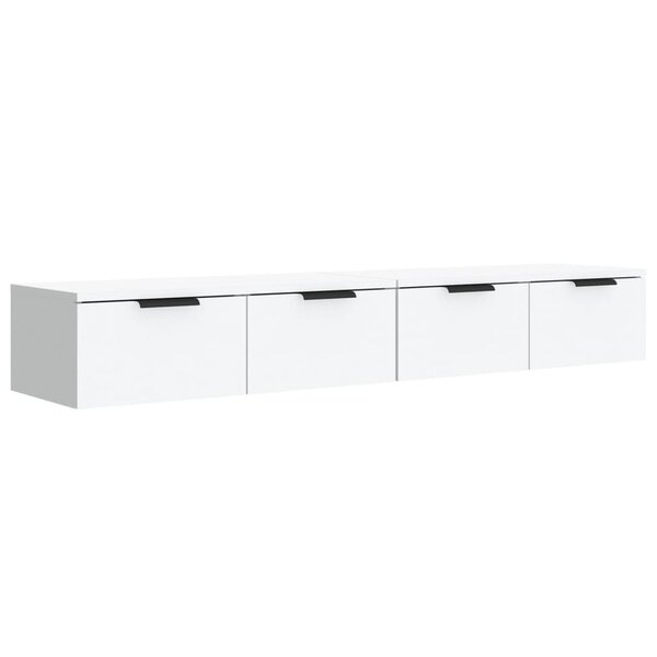 vidaXL Armoires murales 2 Pièces blanc 68x30x20 cm Bois d'ingénierie