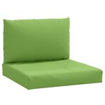 vidaXL Coussins de palette lot de 2 vert mélangé tissu