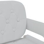 vidaXL Chaises pivotantes à manger lot de 2 blanc similicuir