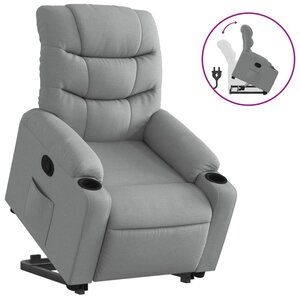 vidaXL Fauteuil inclinable Gris clair Tissu