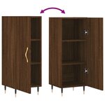 vidaXL Buffet Chêne marron 34 5x34x90 cm Bois d'ingénierie