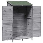 vidaXL Abri de jardin Gris 106 5 x 56 x 176 cm Bois de Sapin Massif