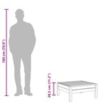 vidaXL Repose-pied de jardin marron miel bois de pin massif