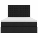 vidaXL Lit de Rangement Noir 140 x 190 cm Cuir synthétique