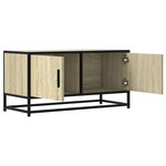 vidaXL Meuble TV chêne sonoma 80x34 5x40 cm bois d'ingénierie et métal