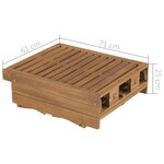 Vidaxl chaise longue pliable avec coussin bois d'acacia solide