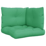vidaXL Coussins de palette lot de 3 vert tissu