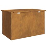 vidaXL Boîte de Rangement Extérieure Rouillé 80 x 50 5 x 50 cm Acier