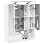 vidaXL Armoire Miroir de Salle de Bain Blanc 60 x 14.5 x 70 cm