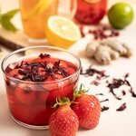 Tisane fraise et hibiscus biologique - 20 sachets