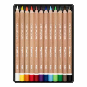 12 crayons de couleur megacolor ø 6 4 mm