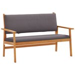 Ensemble de canapé de jardin 3 pièces avec coussins en bois d'acacia