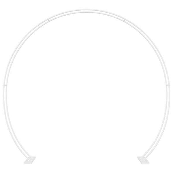 vidaXL Arche de mariage Blanc 223 x 45 x 201 cm Acier