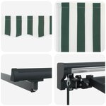 vidaXL Cadre de store manuel avec LEDs 4 5 × 3 m