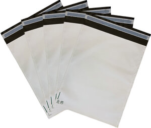 50 Enveloppes plastique opaques 80 microns n°4 - 335x410mm