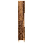 vidaXL Armoire de salle de bain vieux bois 30x30x190cm bois ingénierie