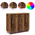 Buffet vidaXL avec LED  Bois Vieilli  90x32x75 cm  Bois Composite