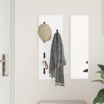 vidaXL Porte-manteau mural Blanc 30 x 1.5 x 80 cm Bois d'ingénierie