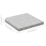 vidaXL Plaques de poids de parasol 4 Pièces Granit Gris Carré 100 kg