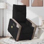 vidaXL Fauteuil inclinable de massage électrique Noir Tissu