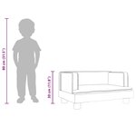 vidaXL Canapé pour enfants noir 60x40x30 cm similicuir