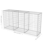 vidaXL Panier de gabion Acier galvanisé 200x50x100 cm