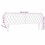 vidaXL Tête de Lit en Velours Argyle Manuel Vert foncé 180 cm Velours
