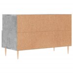 vidaXL Meuble TV Gris béton 80x36x50 cm Bois d'ingénierie