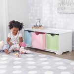 KidKraft Banc de rangement enfants Nantucket Pastel