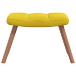 vidaXL Chaise de relaxation avec repose-pied Jaune moutarde Velours