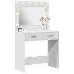 vidaXL Table de Toilette Blanc 78 5 x 41 x 135 cm Bois d'ingénierie