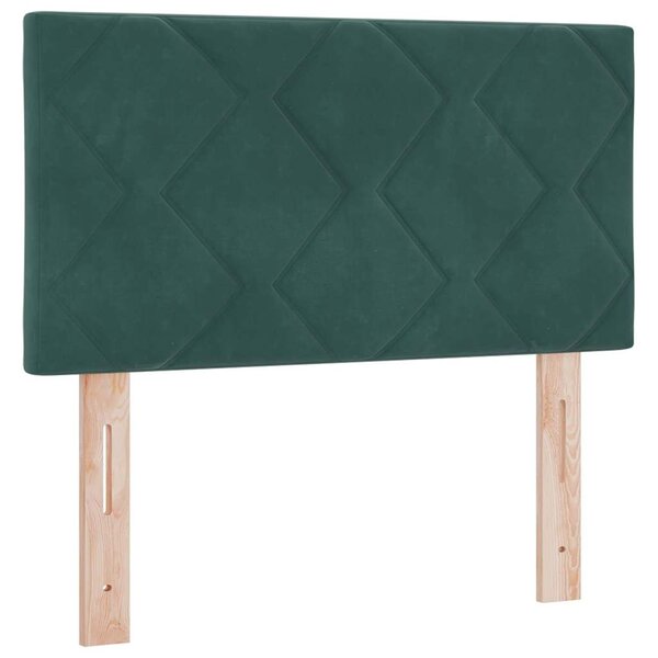 vidaXL Tête de lit Montage mural Géométrique Vert foncé 80 cm Velours