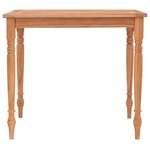 vidaXL Table Batavia 85x85x75 cm Bois de teck massif