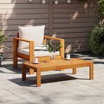 vidaXL Chaise de jardin avec coussins bois massif d'acacia