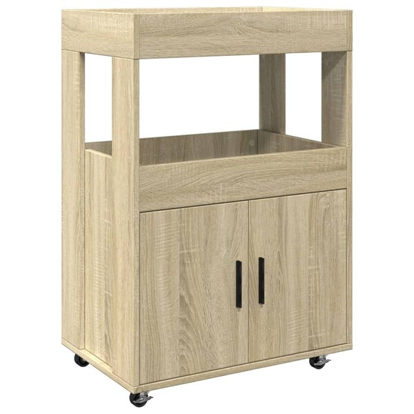 vidaXL Chariot de bar chêne sonoma 60x39 5x89 cm bois d'ingénierie