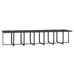 vidaXL Ensemble à dîner de jardin coussins 19Pièces Résine tressée Marron