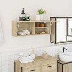 vidaXL Armoire murale de bain chêne sonoma 80x25x30 cm bois ingénierie