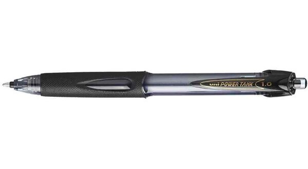 Stylo bille POWER TANK SN220 rétractable grip pointe moyenne 1mm Noir UNI-BALL