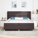vidaXL Lit à ressorts avec matelas gris foncé 90x190 cm Marron foncé