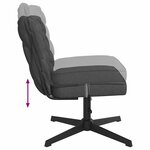 vidaXL Chaise pivotante de bureau Gris foncé Tissu