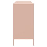 vidaXL Buffet rose 100 5x39x79 cm acier laminé à froid