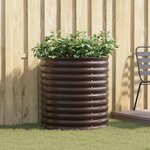 vidaXL Jardinière surélevée Marron 80 x 80 x 81 cm Acier