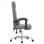 vidaXL Fauteuil de massage inclinable de bureau Gris clair Tissu