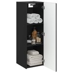 vidaXL Cabinet de Salle de Bain Mural Noir 33 x 34 5 x 60 cm