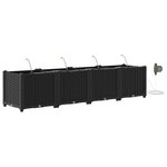 vidaXL Pots de jardin Noir 160 x 40 x 37.5 cm Acier
