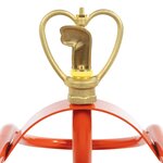 vidaXL Traîneau d’arrosage sur roues avec tête rotative en acier rouge