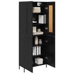 vidaXL Haut Armoire 2 Pièces Chêne noir Bois d'ingénierie