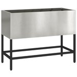 Jardinier surélevé vidaXL 60x26x45 cm en acier inoxydable