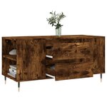 vidaXL Table basse chêne fumé 102x44 5x50 cm bois d'ingénierie