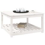 vidaXL Table de jardin blanc 82 5x82 5x45 cm bois massif de pin